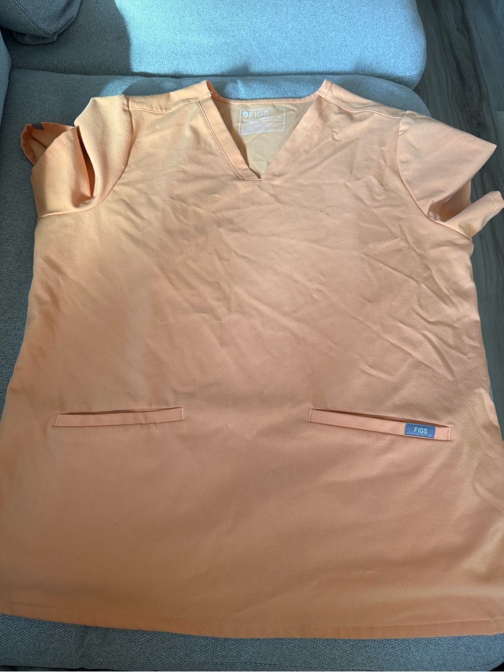 Figs Women's Scrub Top Shaka Orange